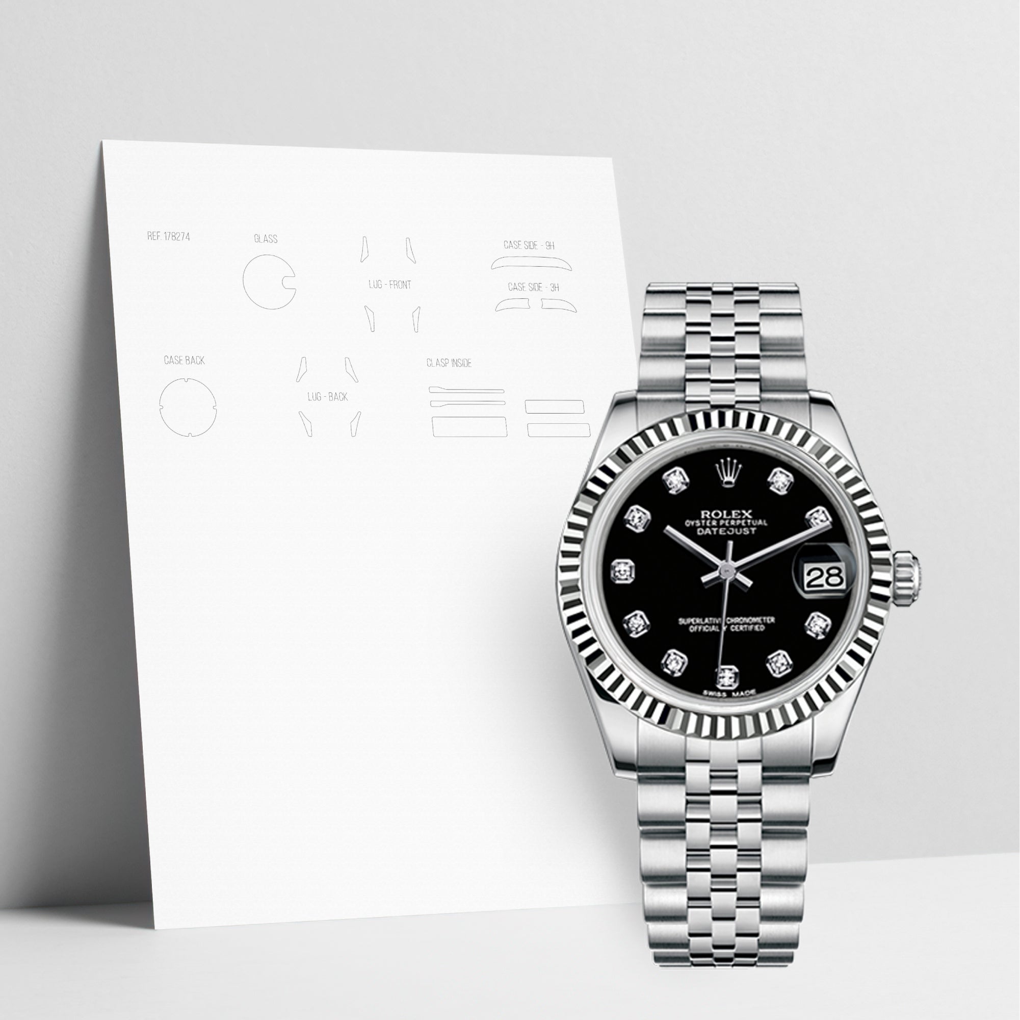 WATCHSHELL ROLEX DATEJUST 178274 31MM JUBILEE PROTECTIVE FILM