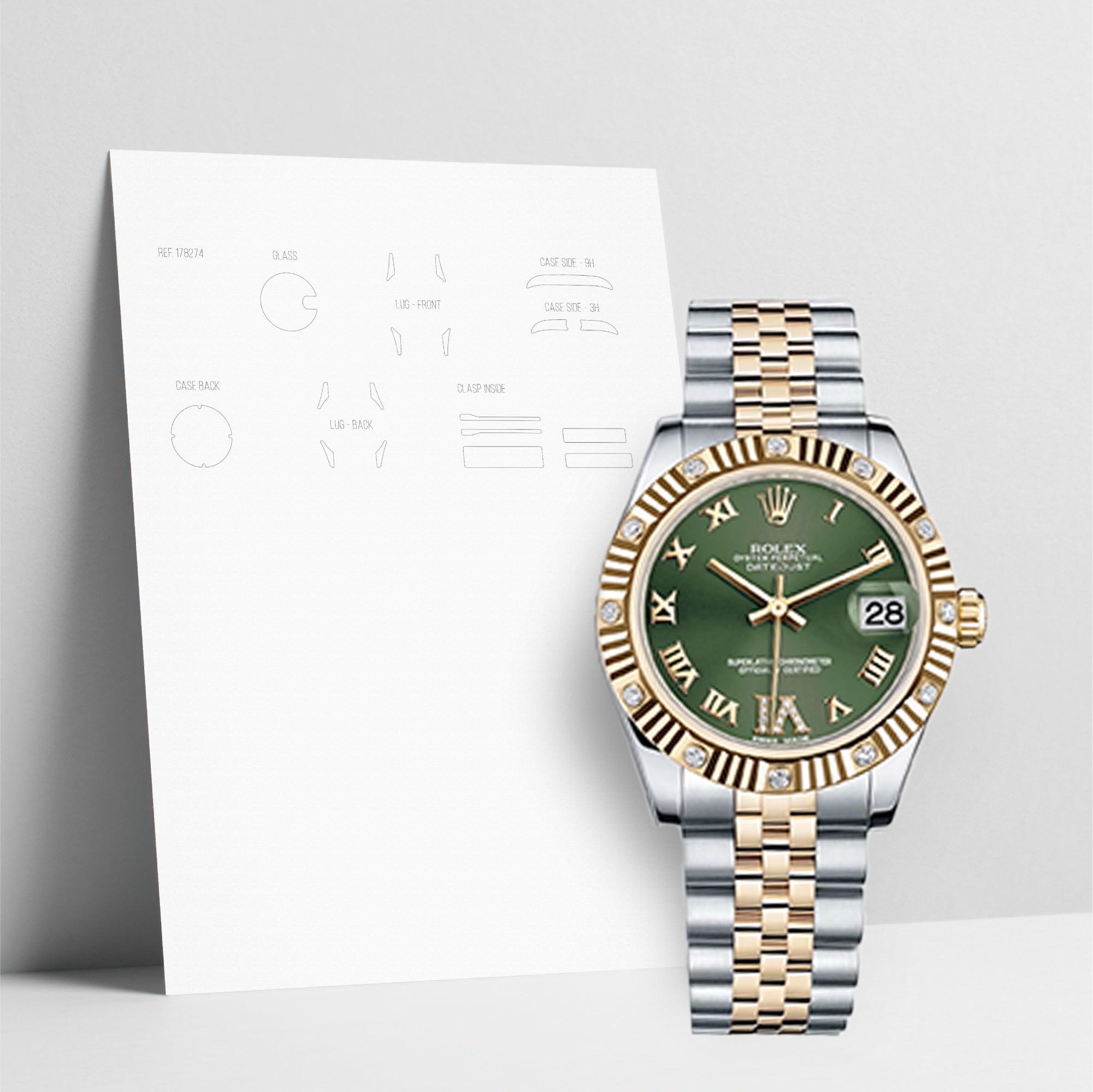 WATCHSHELL ROLEX DATEJUST 178313 31MM JUBILEE PROTECTIVE FILM